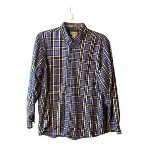 LL‎ Bean Men’s Plaid Flannel Long Sleeve Button Down Shirt Size XL